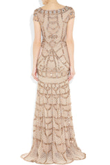 Temperley London Pale Pink Poison Embellished Tulle Gatsby Back Wide