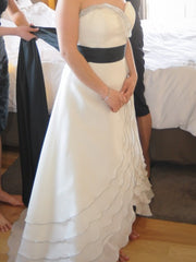 BHLDN Ivory Tiered Tulip Wedding Gown Front