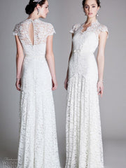 Temperley London Sleeved Amoret Wedding Gown Back and Front