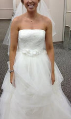Vera Wang Layered Tulle Ball Gown Front Wide