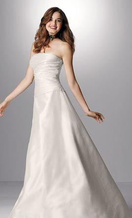 Watters & Watters Silk Pleated Ivory Wedding Dress